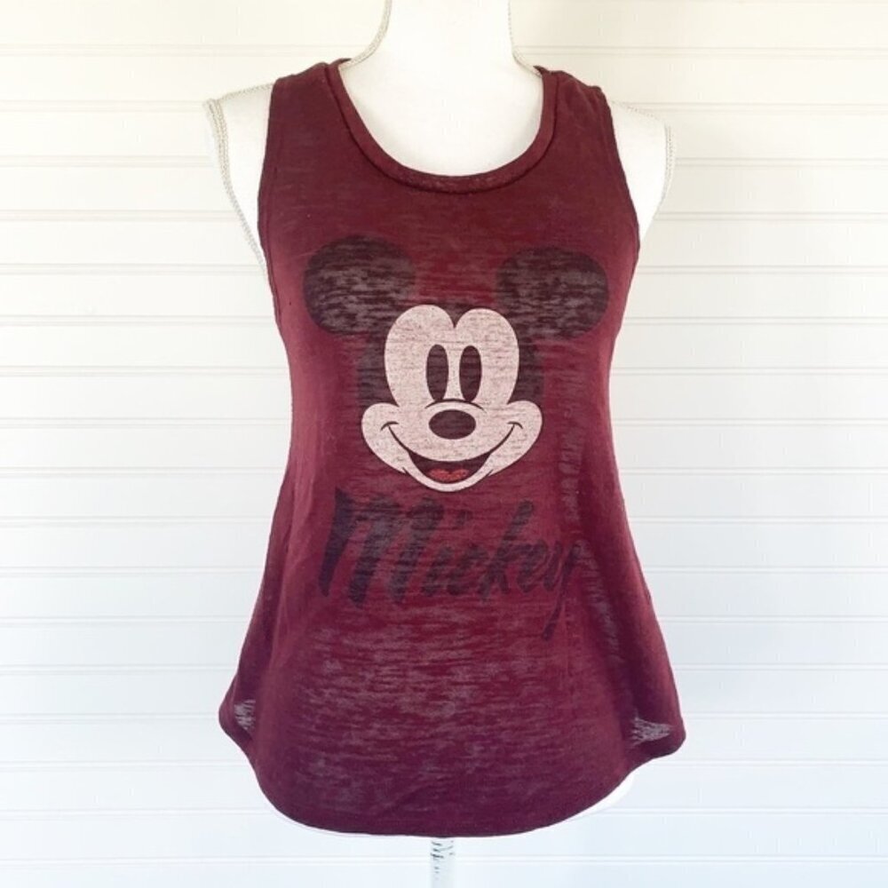 Disney Mickey Mouse‎ burgundy tank top Size M